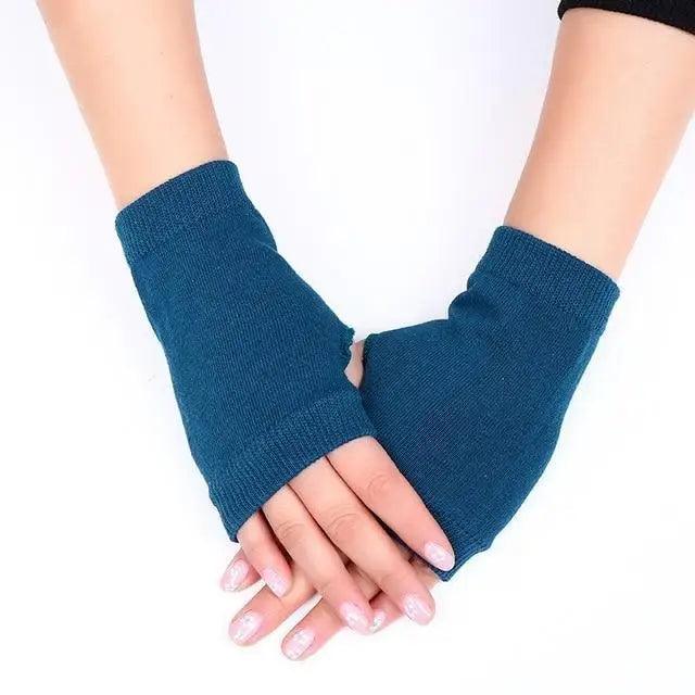 Half Finger Gloves For Women Stylish Winter Soft Warm Wool Knitting Arm Gloves Soft Warm Winter Gloves For Women Knit Arm Warmer Fingerless Gloves Knitted Long Mitten Women Thumb Hole Gloves Stevvex