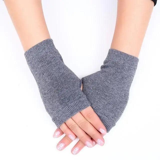 Half Finger Gloves For Women Stylish Winter Soft Warm Wool Knitting Arm Gloves Soft Warm Winter Gloves For Women Knit Arm Warmer Fingerless Gloves Knitted Long Mitten Women Thumb Hole Gloves Stevvex