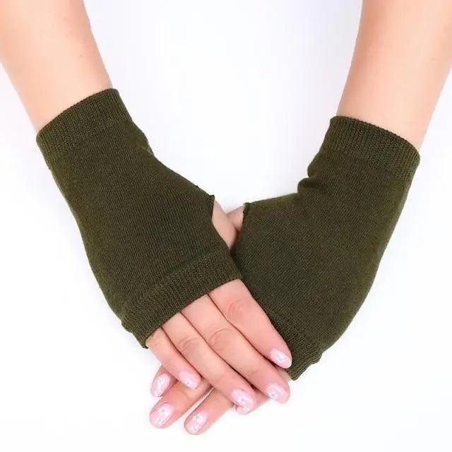 Half Finger Gloves For Women Stylish Winter Soft Warm Wool Knitting Arm Gloves Soft Warm Winter Gloves For Women Knit Arm Warmer Fingerless Gloves Knitted Long Mitten Women Thumb Hole Gloves Stevvex