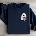 Half Ghost Half Coffee Sweatshirt Peachy Sunday