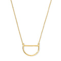 Half Moon Necklace Minimalist Silver Crescent Pendant Recycled Chain BandsCo Straps