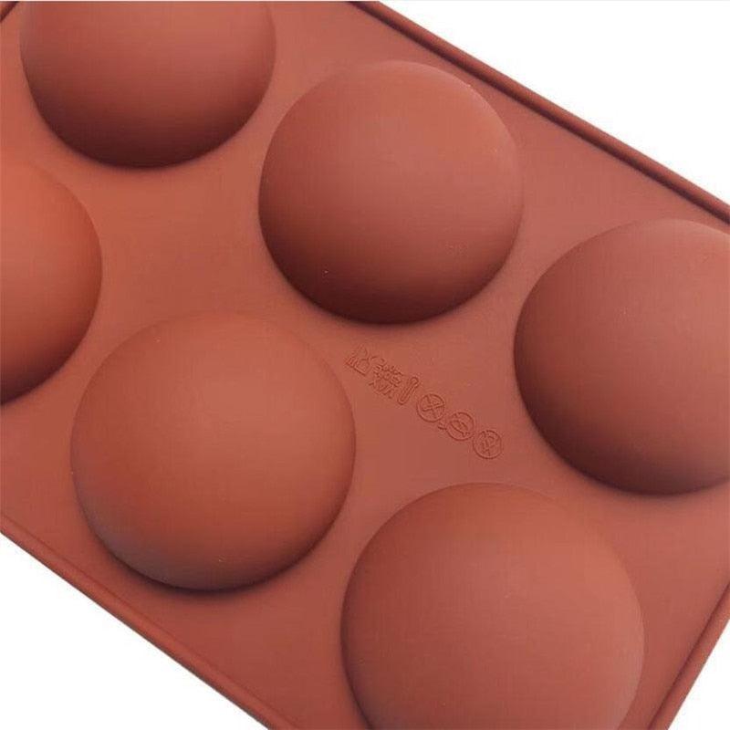 Half Sphere Silicone Soap Molds Bakeware Cake Decorating Tools Pudding Jelly Chocolate Fondant Mould Ball Biscuit Baking Mould 6 Holes Silicone Mold Half Ball Sphere For Making Chocolate Cake Jelly Pudding Handmade Soap Stevvex