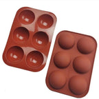 Half Sphere Silicone Soap Molds Bakeware Cake Decorating Tools Pudding Jelly Chocolate Fondant Mould Ball Biscuit Baking Mould 6 Holes Silicone Mold Half Ball Sphere For Making Chocolate Cake Jelly Pudding Handmade Soap Stevvex