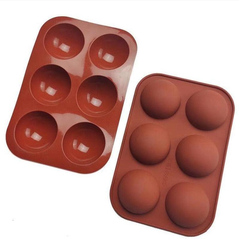 Half Sphere Silicone Soap Molds Bakeware Cake Decorating Tools Pudding Jelly Chocolate Fondant Mould Ball Biscuit Baking Mould 6 Holes Silicone Mold Half Ball Sphere For Making Chocolate Cake Jelly Pudding Handmade Soap Stevvex