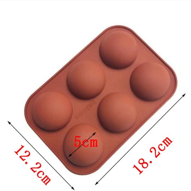 Half Sphere Silicone Soap Molds Bakeware Cake Decorating Tools Pudding Jelly Chocolate Fondant Mould Ball Biscuit Baking Mould 6 Holes Silicone Mold Half Ball Sphere For Making Chocolate Cake Jelly Pudding Handmade Soap Stevvex