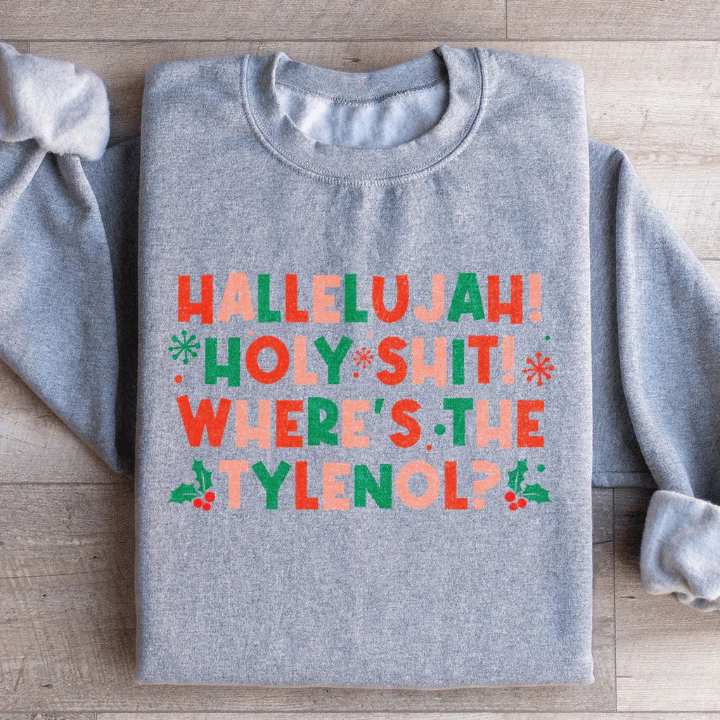 Hallelujah Christmas Sweatshirt Peachy Sunday