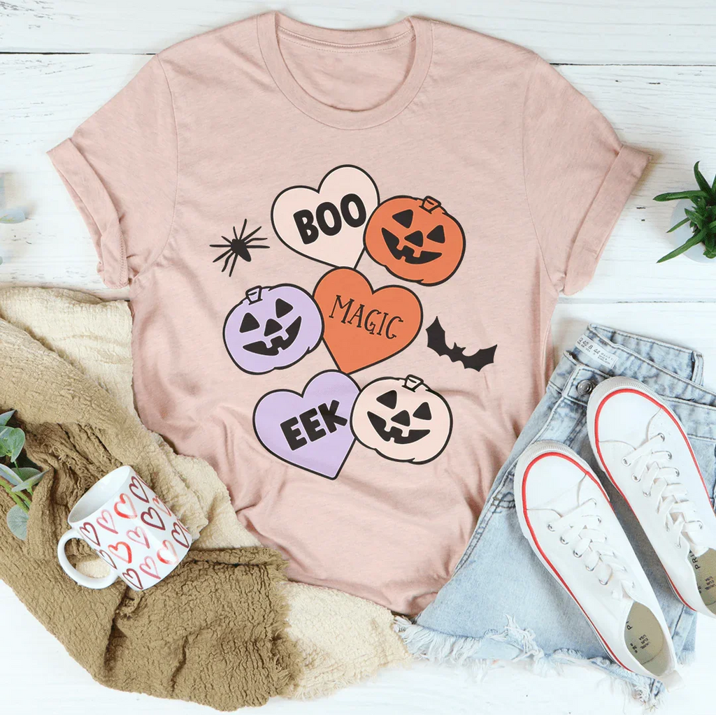 Halloween Candy Hearts Tee Peachy Sunday