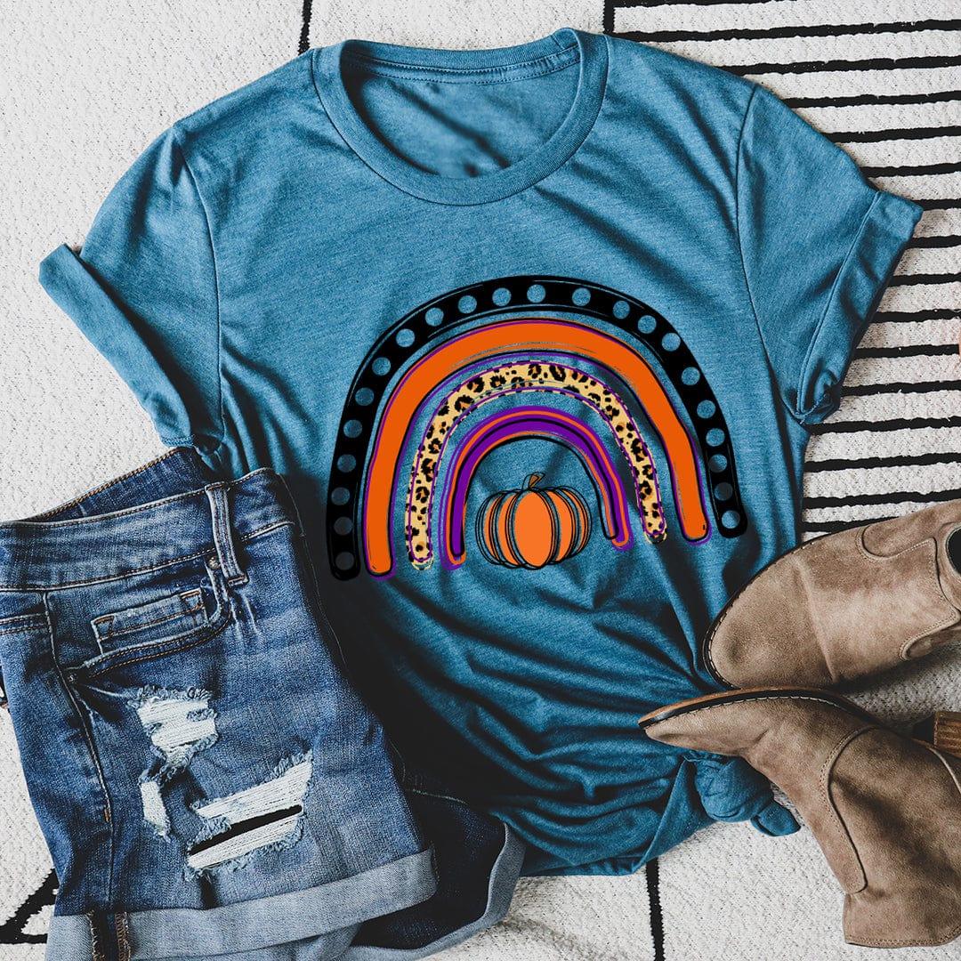 Halloween Rainbow Tee Peachy Sunday
