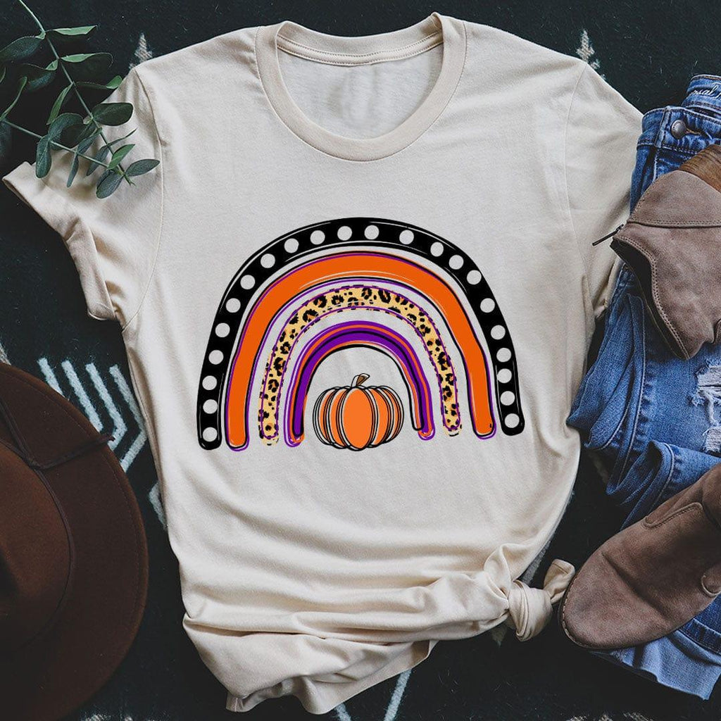 Halloween Rainbow Tee Peachy Sunday