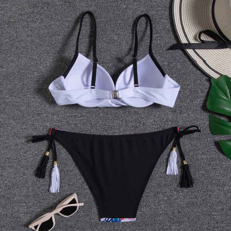 Halter Bikini Bandage Swimsuit Solid Swimwear Sport Liquid Metallic Shiny String Bikini 2 Piece Swimsuit Set Women Shiny Bikini Set Bathing Suit Push Up Two-piece Suit Stevvex