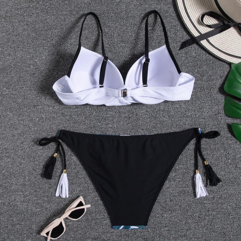 Halter Bikini Bandage Swimsuit Solid Swimwear Sport Liquid Metallic Shiny String Bikini 2 Piece Swimsuit Set Women Shiny Bikini Set Bathing Suit Push Up Two-piece Suit Stevvex
