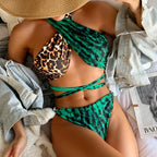 Halter Push Up Bikini Set Summer Swimsuit Women's Bikini Set Two Piece High Waist Swimsuits Push Up Halter Swimwear Striped Padded Bathing Suits Women's Swimming Suit High Waist Swimwear Female Bathing Suit Stevvex