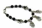 Hamsa Hand Turquoise Beaded Charm Bracelet Adjustable