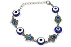 Hamsa Hand Evil Eye Marbled Bead Protection Bracelet