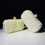 Hand-Beaded Pearl Evening Elegance Handbag (MAC286)