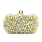 Hand-Beaded Pearl Evening Elegance Handbag (MAC286)