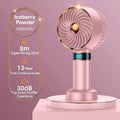 Hand Fan New Handheld Mini Fan USB 5000mAh Rechargeable Mini Portable Small Pocket Fan Data Display Personal Mini Hand Fans for Women USB Rechargeable Makeup Lash Fan for Office Stevvex