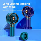 Hand Fan New Handheld Mini Fan USB 5000mAh Rechargeable Mini Portable Small Pocket Fan Data Display Personal Mini Hand Fans for Women USB Rechargeable Makeup Lash Fan for Office Stevvex