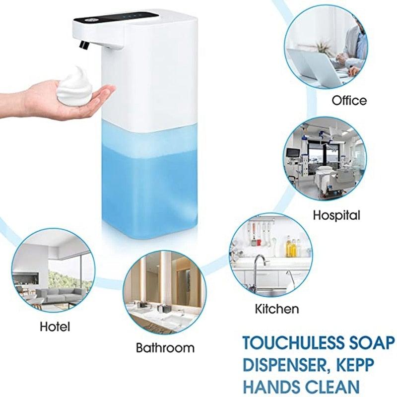 Hand Foam Liquid Soap Dispenser Automatic Soap Dispensers For Bathroom Touchless Dish Soap Dispenser Electric Hand Free Automatic Foaming Hand Soap Dispenser Touchless Soap Dispenser USB Rechargeable Automatic Soap Dispenser For Bathroom Kitchen Stevvex