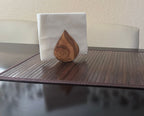 Olive Wood Napkin Holder Handcrafted Mediterranean Wooden Table Decor