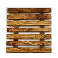 Olive Wood Pan Coaster - Handcrafted Square Trivet For Hot Pans Kitchen