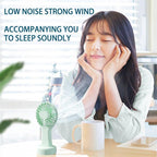 Handheld Small Fan Cooler Portable Small USB Charging Fan Mini Silent Charging Desk Dormitory Office Student Gifts Long Endurance Rechargeable Personal Fan for Kids Girls Women Men Home Office Indoor Outdoor Travel Stevvex