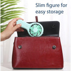 Handheld Small Fan Cooler Portable Small USB Charging Fan Mini Silent Charging Desk Dormitory Office Student Gifts Long Endurance Rechargeable Personal Fan for Kids Girls Women Men Home Office Indoor Outdoor Travel Stevvex