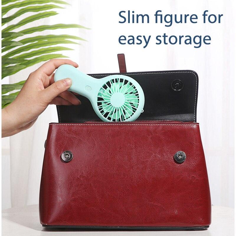 Handheld Small Fan Cooler Portable Small USB Charging Fan Mini Silent Charging Desk Dormitory Office Student Gifts Long Endurance Rechargeable Personal Fan for Kids Girls Women Men Home Office Indoor Outdoor Travel Stevvex
