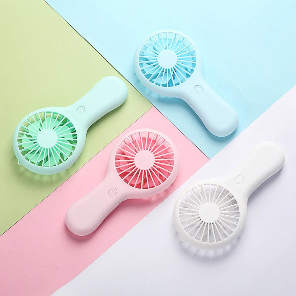 Handheld Small Fan Cooler Portable Small USB Charging Fan Mini Silent Charging Desk Dormitory Office Student Gifts Long Endurance Rechargeable Personal Fan for Kids Girls Women Men Home Office Indoor Outdoor Travel Stevvex