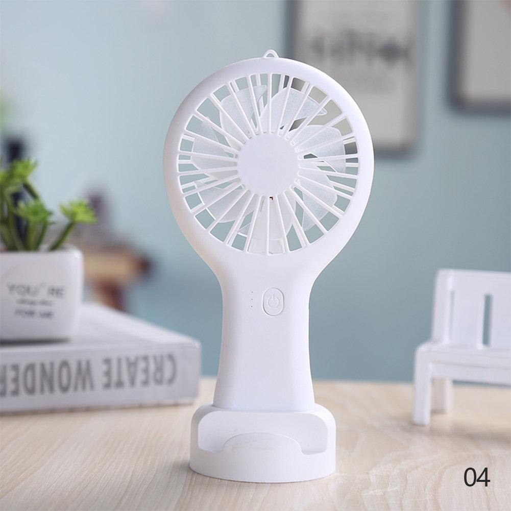Handheld Small Fan Cooler Portable Small USB Charging Fan Mini Silent Charging Desk Dormitory Office Student Gifts Long Endurance Rechargeable Personal Fan for Kids Girls Women Men Home Office Indoor Outdoor Travel Stevvex