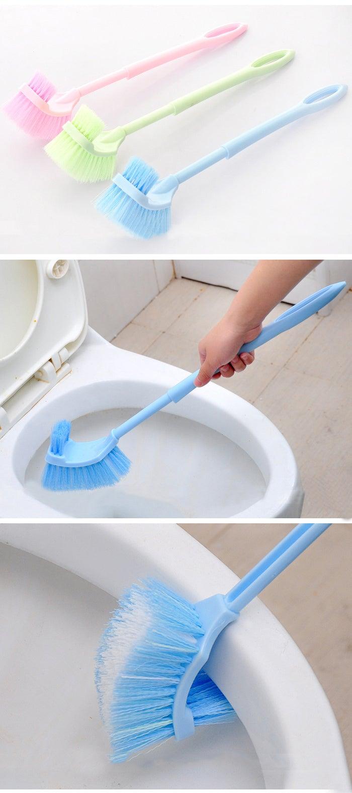 Handheld Toilet Cleaning Brush Household Toilet Cleaning Toilet Stain Powerful Stain Removal Brush Bathroom Accessories  Cleaning Tools For Bathroom Shower Sliding Door Tracks Kitchen Edge Corner Window Cleaning Brush Stevvex