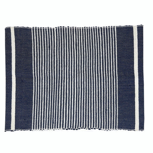 Handloom Ethiopian Striped Placemats Set Artisan Woven Cotton Dining Mats BandsCo Straps