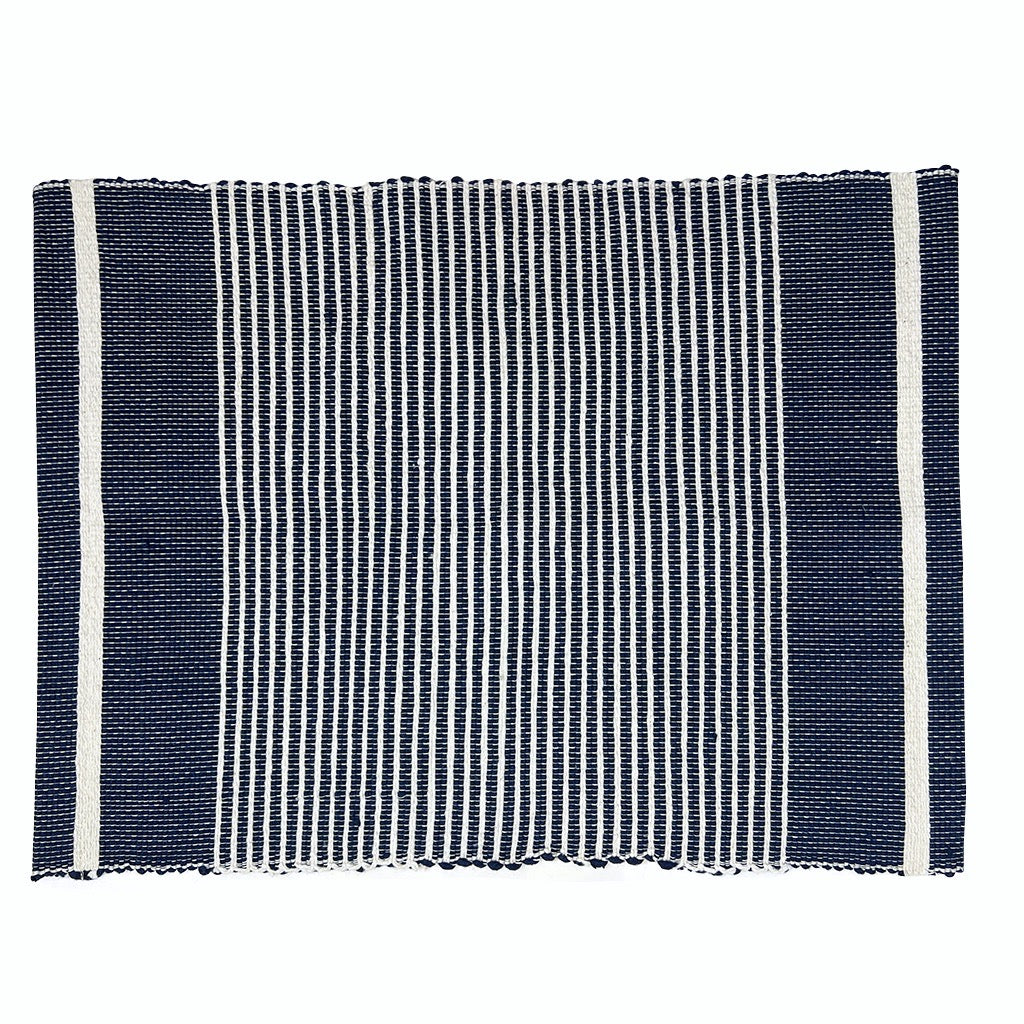 Handloom Ethiopian Striped Placemats Set Artisan Woven Cotton Dining Mats BandsCo Straps