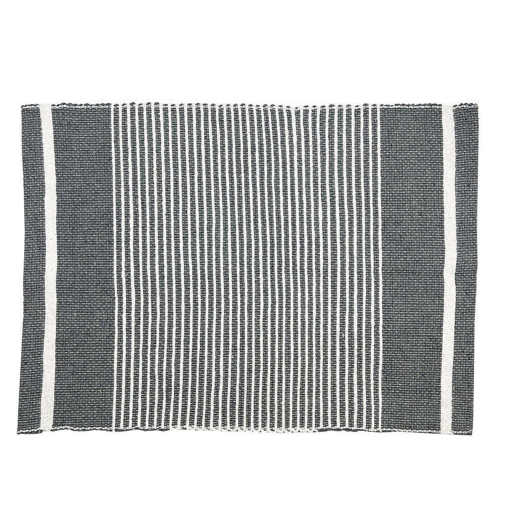 Handloom Ethiopian Striped Placemats Set Artisan Woven Cotton Dining Mats BandsCo Straps