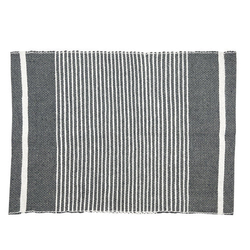 Handloom Ethiopian Striped Placemats Set Artisan Woven Cotton Dining Mats BandsCo Straps