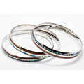 Handmade Abalone And Koa Wood Stainless Steel Bracelet 6mm