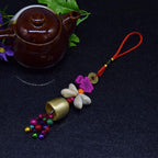 Handmade Copper Wind Chimes Hanging Ethnic Wind Bronze Bell Wood Fish Pendant Mobile Wind Chime Home Garden Outdoor Living Decoration Wind Bells Handmade Pendants For Birthday Gift & Home Decors Stevvex