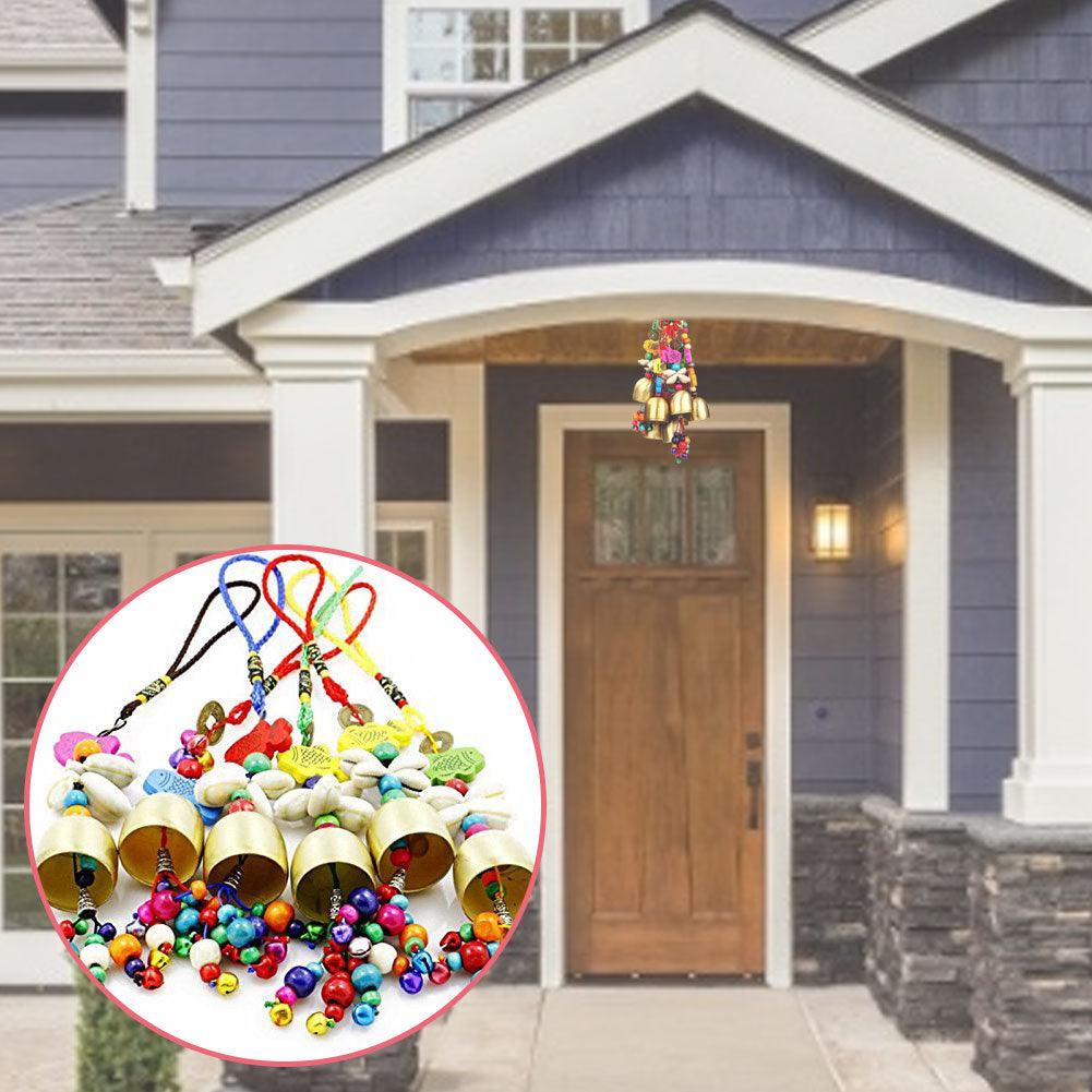 Handmade Copper Wind Chimes Hanging Ethnic Wind Bronze Bell Wood Fish Pendant Mobile Wind Chime Home Garden Outdoor Living Decoration Wind Bells Handmade Pendants For Birthday Gift & Home Decors Stevvex