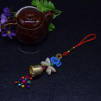 Handmade Copper Wind Chimes Hanging Ethnic Wind Bronze Bell Wood Fish Pendant Mobile Wind Chime Home Garden Outdoor Living Decoration Wind Bells Handmade Pendants For Birthday Gift & Home Decors Stevvex