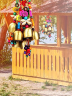 Handmade Copper Wind Chimes Hanging Ethnic Wind Bronze Bell Wood Fish Pendant Mobile Wind Chime Home Garden Outdoor Living Decoration Wind Bells Handmade Pendants For Birthday Gift & Home Decors Stevvex