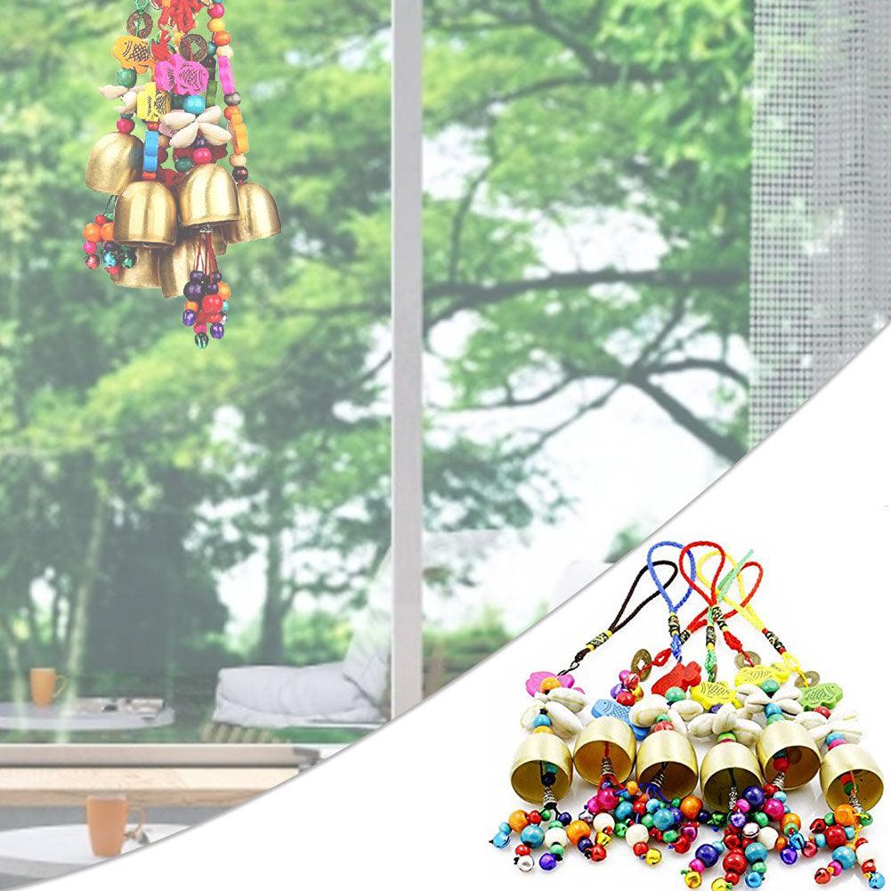 Handmade Copper Wind Chimes Hanging Ethnic Wind Bronze Bell Wood Fish Pendant Mobile Wind Chime Home Garden Outdoor Living Decoration Wind Bells Handmade Pendants For Birthday Gift & Home Decors Stevvex