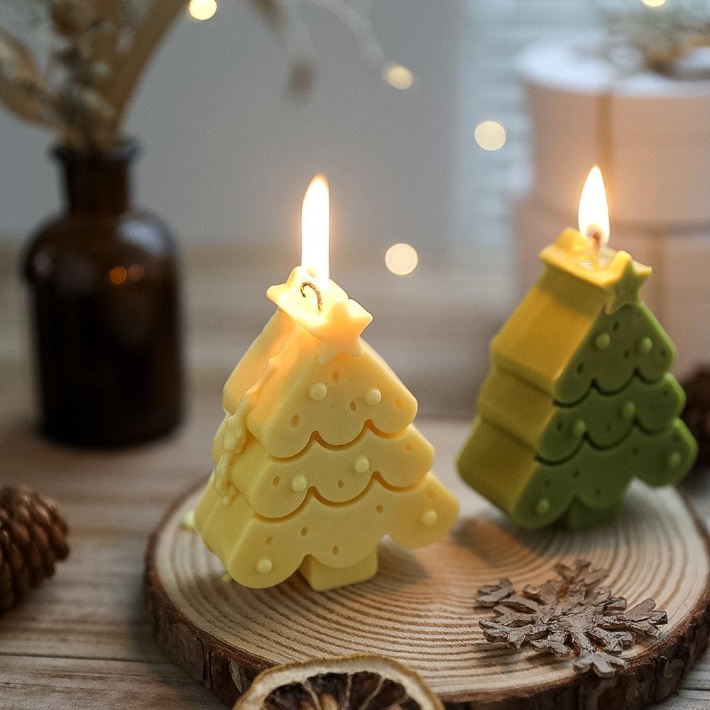 Handmade Creative Christmas Tree Scented Candles Christmas Tree Candles Christmas Gifts For Women Mom Girlfriend Christmas Scented Candles Home Decor Christmas Novelty Scented Candles Seasonal Celebration Candle Decoration Candle Gift
