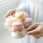 Handmade Lovely Macaron Candle Macaron Candles Scented Candle Cute Handmade Aromatherapy Candles Gifts For Women Home Decor Candle Scented Candles Aromatherapy Wedding Home Decoration Scented Candles INS Shooting Props Stevvex