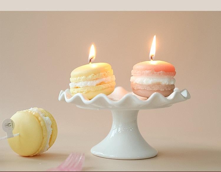 Handmade Lovely Macaron Candle Macaron Candles Scented Candle Cute Handmade Aromatherapy Candles Gifts For Women Home Decor Candle Scented Candles Aromatherapy Wedding Home Decoration Scented Candles INS Shooting Props Stevvex