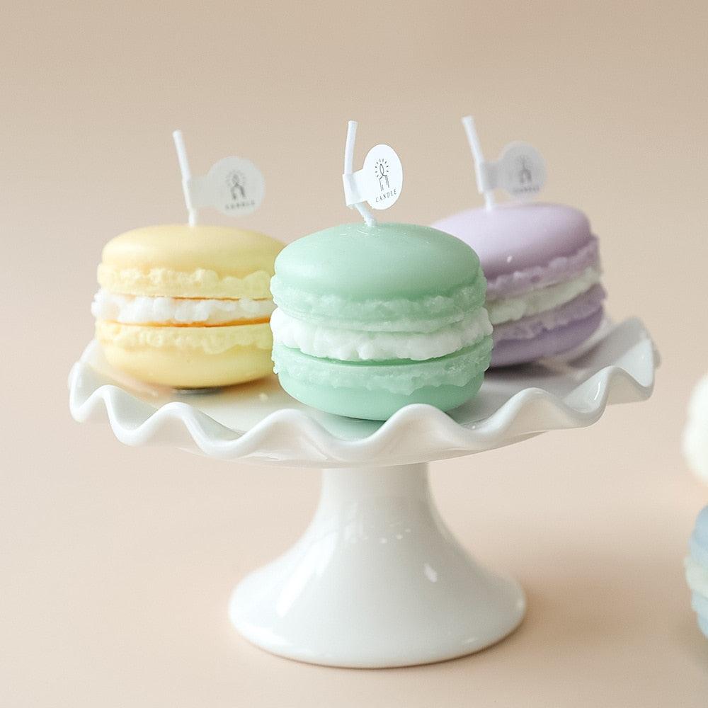 Handmade Lovely Macaron Candle Macaron Candles Scented Candle Cute Handmade Aromatherapy Candles Gifts For Women Home Decor Candle Scented Candles Aromatherapy Wedding Home Decoration Scented Candles INS Shooting Props Stevvex