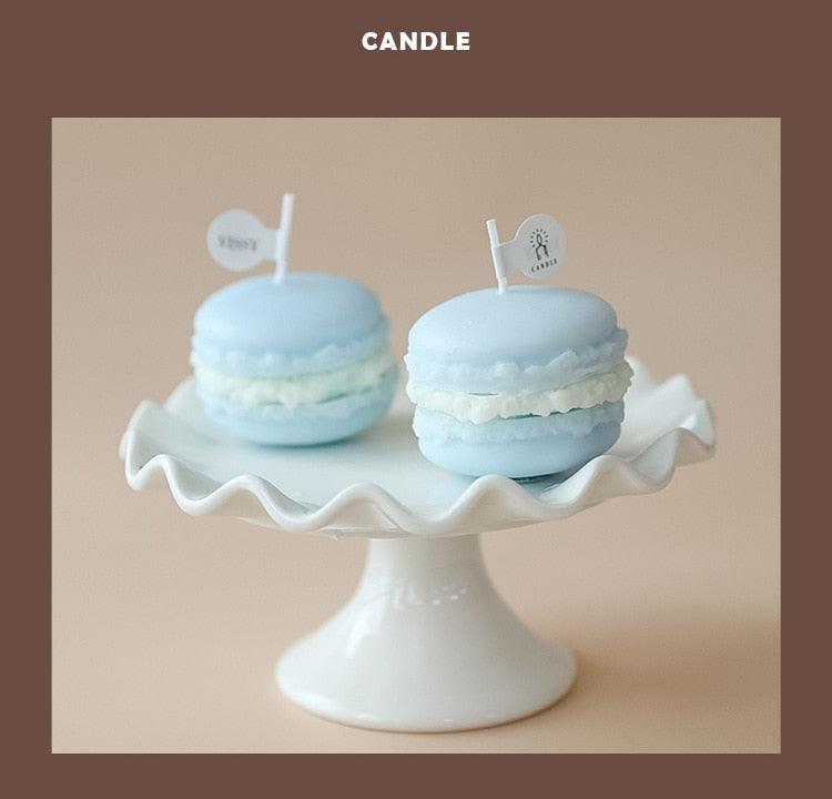 Handmade Lovely Macaron Candle Macaron Candles Scented Candle Cute Handmade Aromatherapy Candles Gifts For Women Home Decor Candle Scented Candles Aromatherapy Wedding Home Decoration Scented Candles INS Shooting Props Stevvex