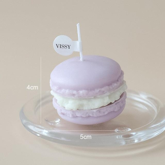 Handmade Lovely Macaron Candle Macaron Candles Scented Candle Cute Handmade Aromatherapy Candles Gifts For Women Home Decor Candle Scented Candles Aromatherapy Wedding Home Decoration Scented Candles INS Shooting Props Stevvex