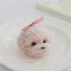 Handmade Scented Candles Creative Teddy Dog Candles Cute Bear Birthday Candles Bear Shaped Cool Candles Scented Funky Candles Aesthetic Candles Birthday Cake Decoration Cake Topper Decor For Baby ShoweAromatherapy Teddy Bear Shape Candle Gift Stevvex
