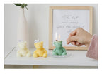 Handmade Scented Candles Creative Teddy Dog Candles Cute Bear Birthday Candles Bear Shaped Cool Candles Scented Funky Candles Aesthetic Candles Birthday Cake Decoration Cake Topper Decor For Baby ShoweAromatherapy Teddy Bear Shape Candle Gift Stevvex