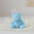 Handmade Scented Candles Creative Teddy Dog Candles Cute Bear Birthday Candles Bear Shaped Cool Candles Scented Funky Candles Aesthetic Candles Birthday Cake Decoration Cake Topper Decor For Baby ShoweAromatherapy Teddy Bear Shape Candle Gift Stevvex